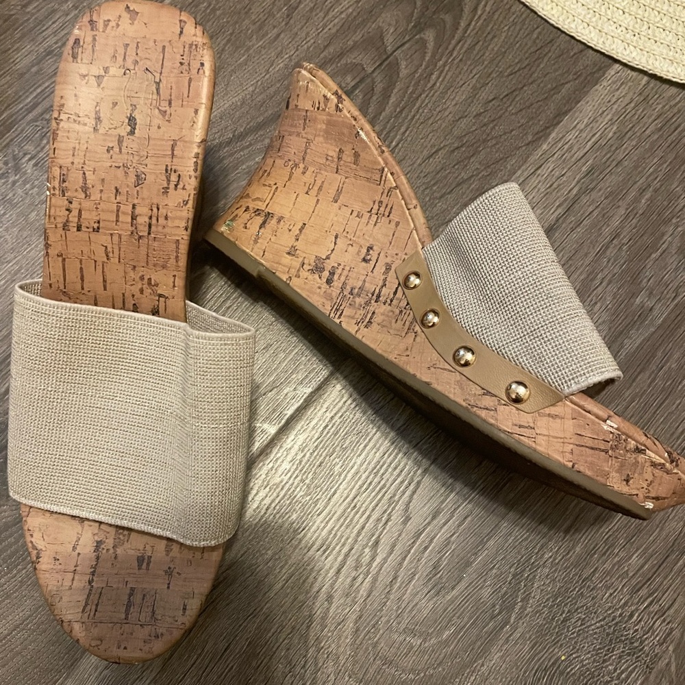 Arizona cork wedged heels